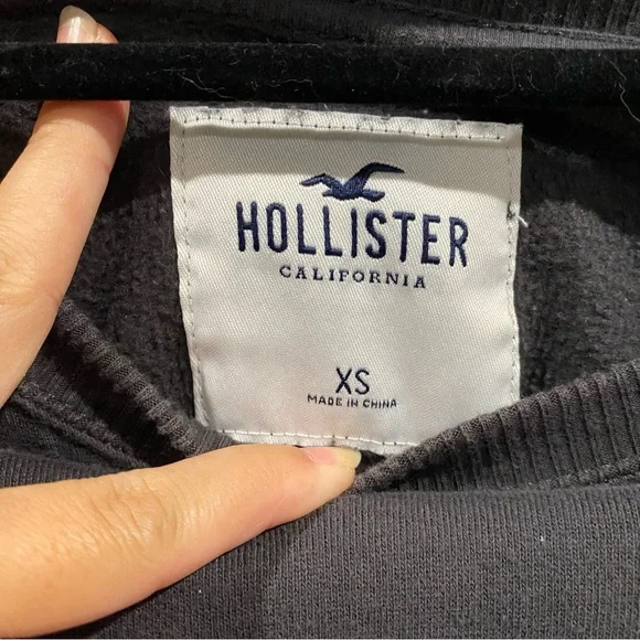 Hollister California Malibu Hotel Graphic Crewneck Pullover Sweatshirt Gray XS - Picture 6 of 8